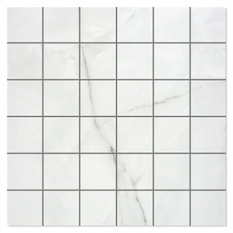 Marmor Mosaik Klinker <strong>Xlife</strong>  Vit Satin 30x30 (5x5) cm